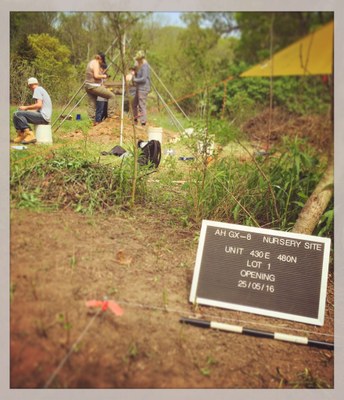 Excavations underway at the Nursery Site, Hamilton, Ontario.